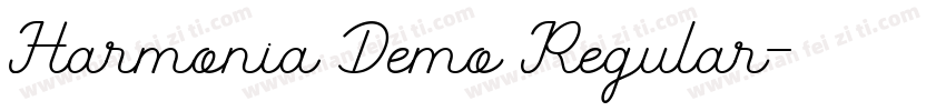 Harmonia Demo Regular字体转换